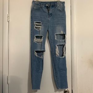 Distressed Oversized / Wide Leg Jeans